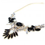 Icarus Onyx Wing Crystal Necklace